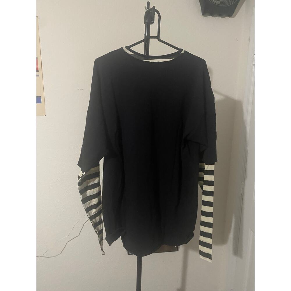 Kid Laroi x Rose in Good Faith Striped Long Sleeve Shirt Size Medium - Picture 2 of 7